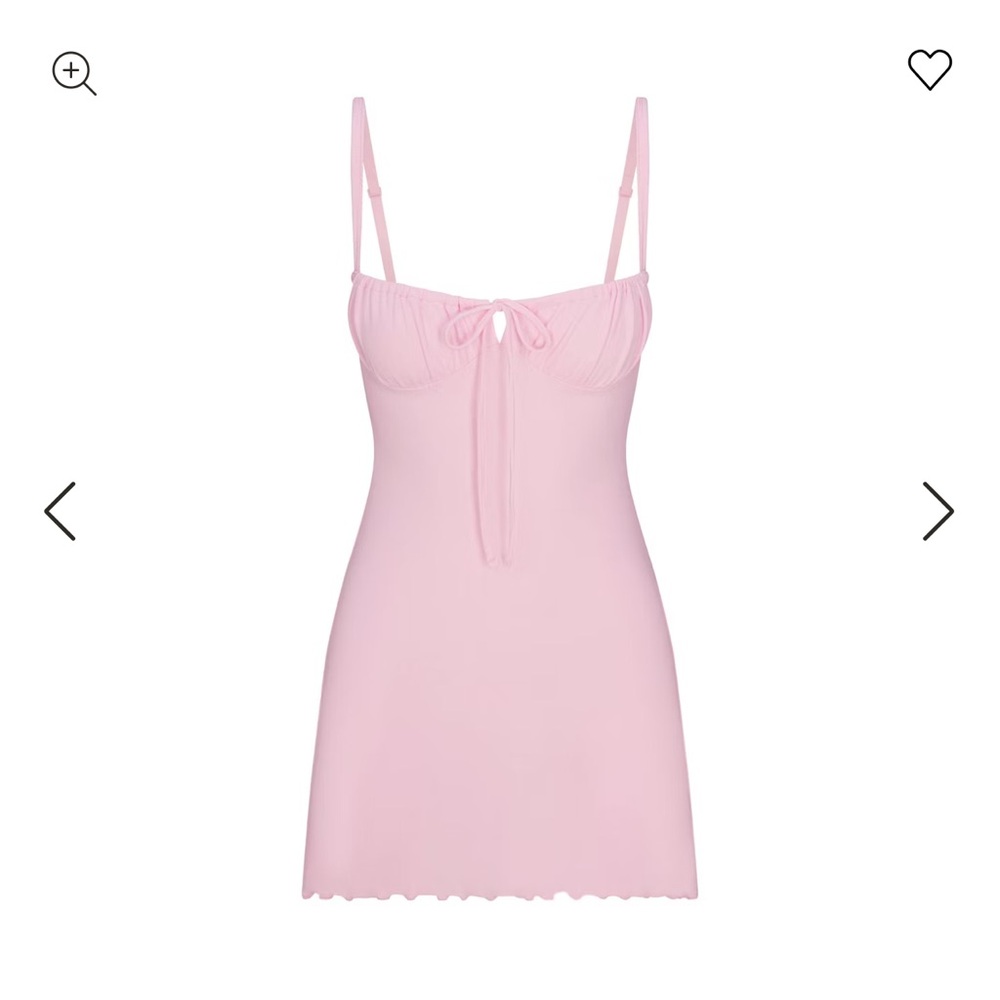 LOGO POINTELLE MINI DRESS (PINK)